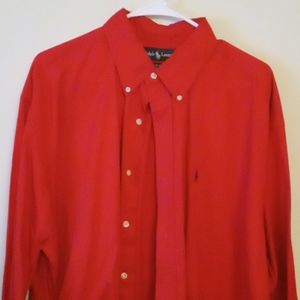 Red button down by Polo by Ralph Lauren..size xl.